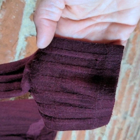 Rewind Small Maroon Sweater with‎ Lace Bottomed Fun Back Sweater - Picture 5 of 8